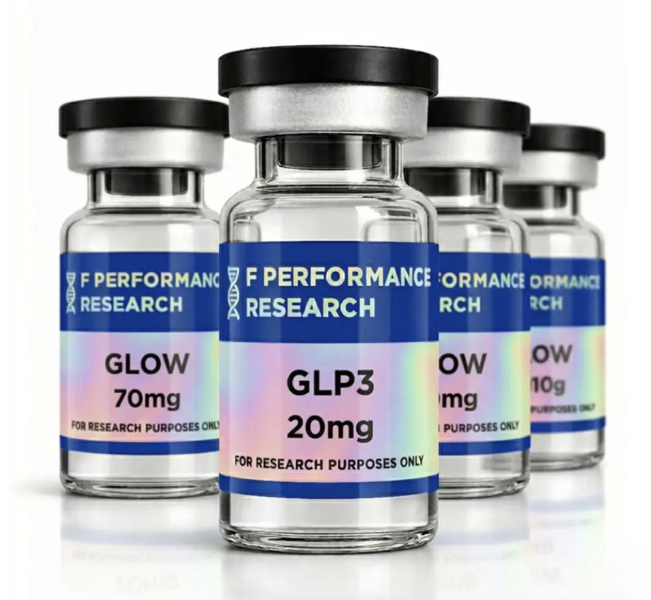F Performance Research — research-grade peptide vials including GLP-3 and Glow